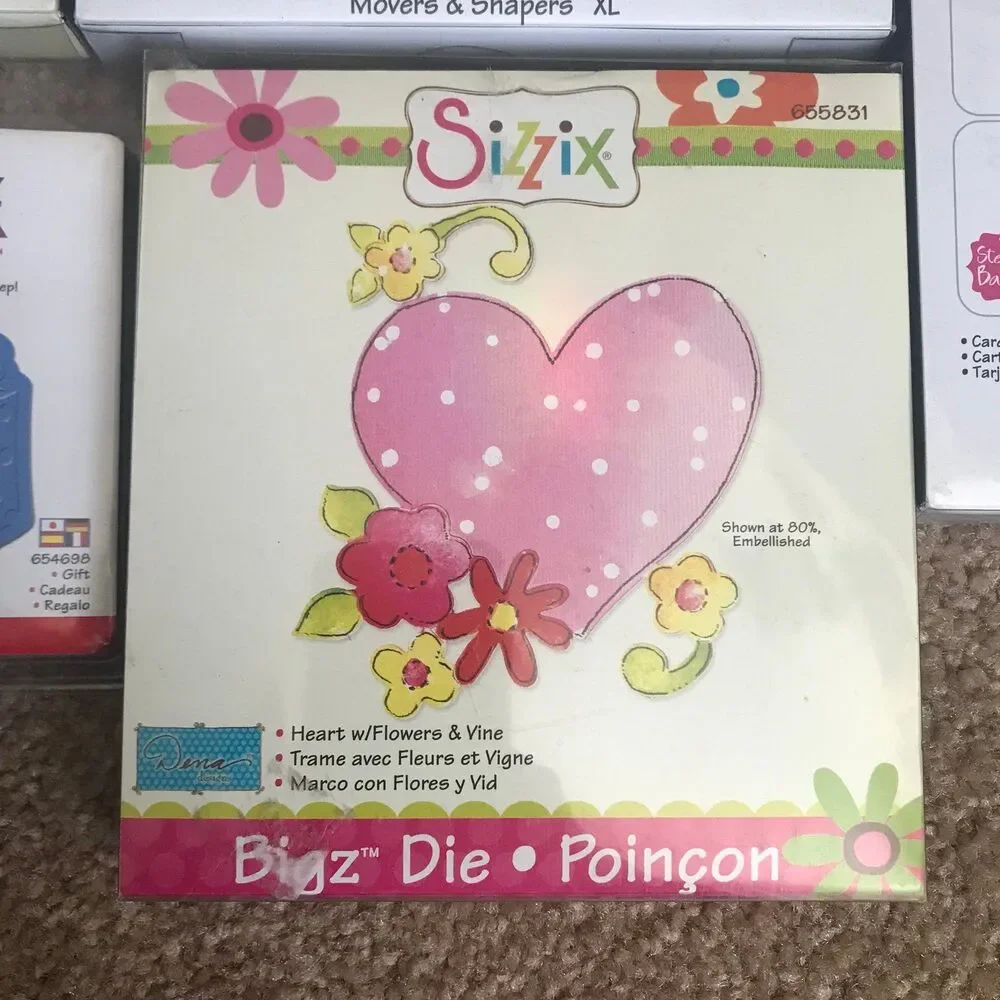 Lot 7 Sizzix Craft Kits supplies die embellish cards